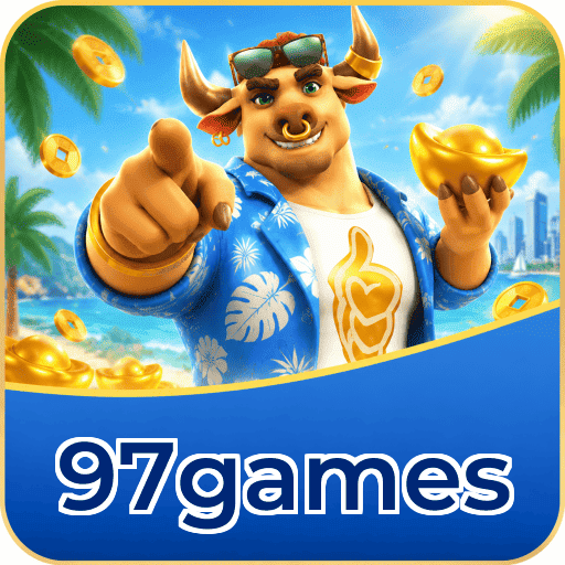 Catálogo slots 97games mostrando top jogos Gates Olympus Sweet Bonanza Fortune Tiger Big Bass volatilidade RTP